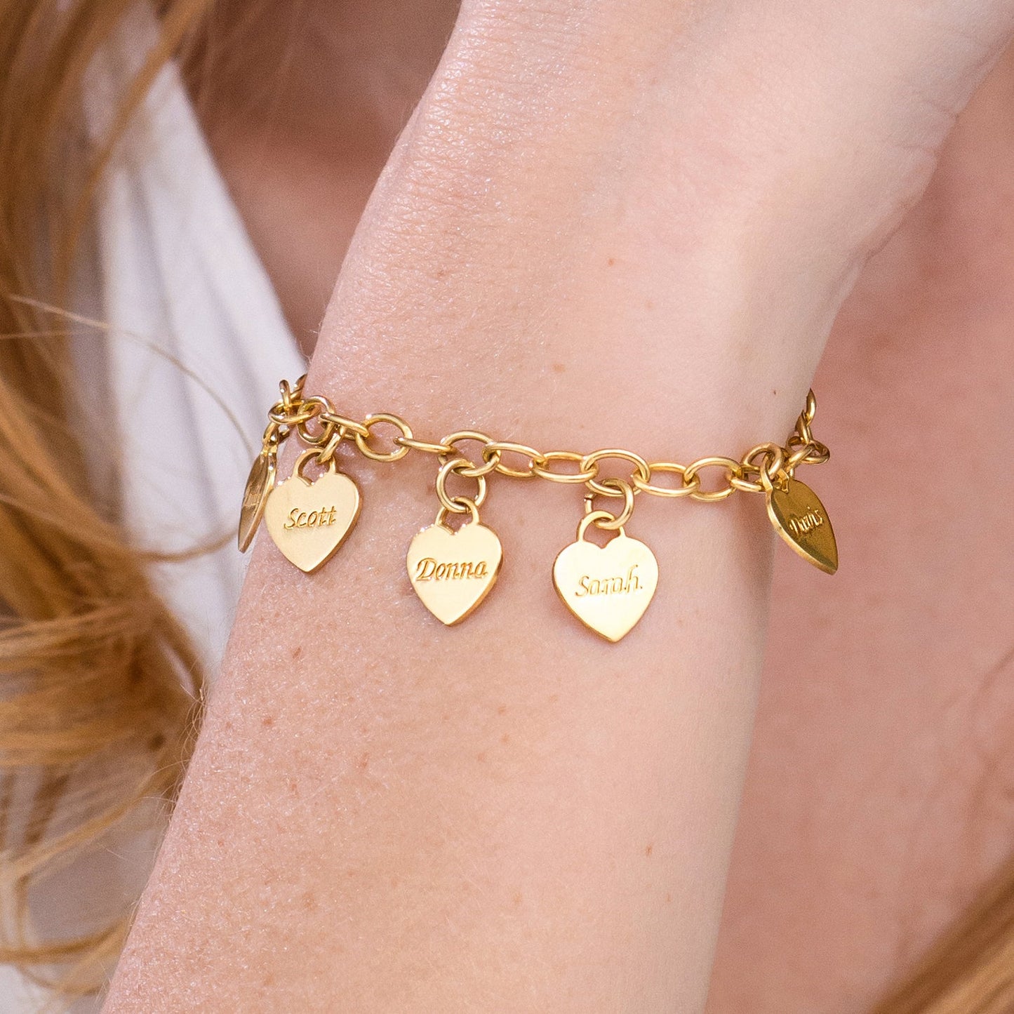 Pulseira Corações da Vida - Personalizável - Gravação a Laser - Aço Inoxidável | Oferta Especial! ♥