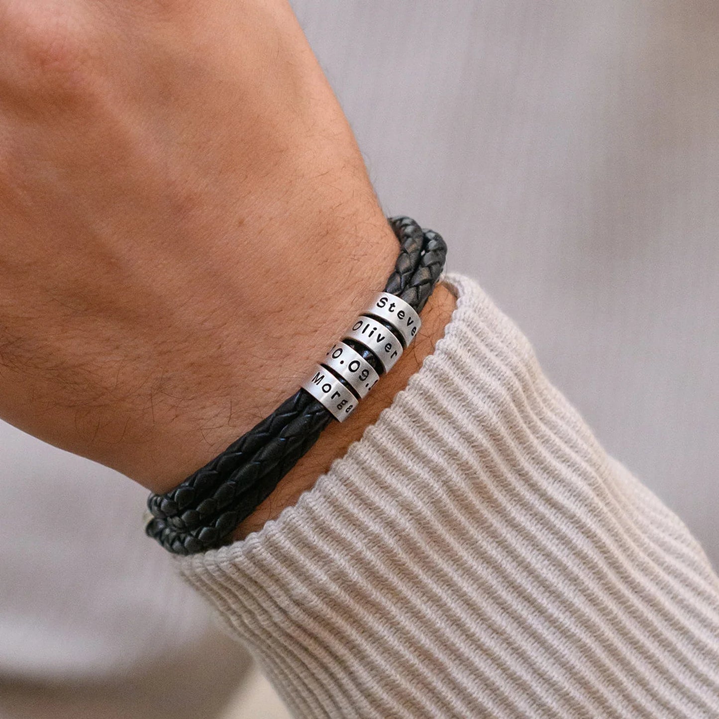Pulseira Masculina Personalizável | Gravação a Laser - Oferta Especial Liquida Janeiro 🔥