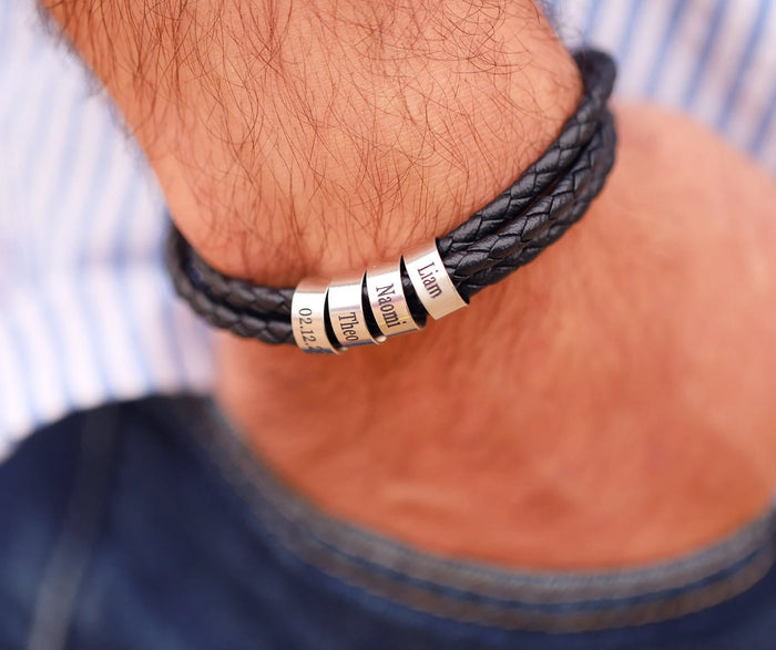 Pulseira Masculina Personalizável | Gravação a Laser - Oferta Especial Liquida Janeiro 🔥