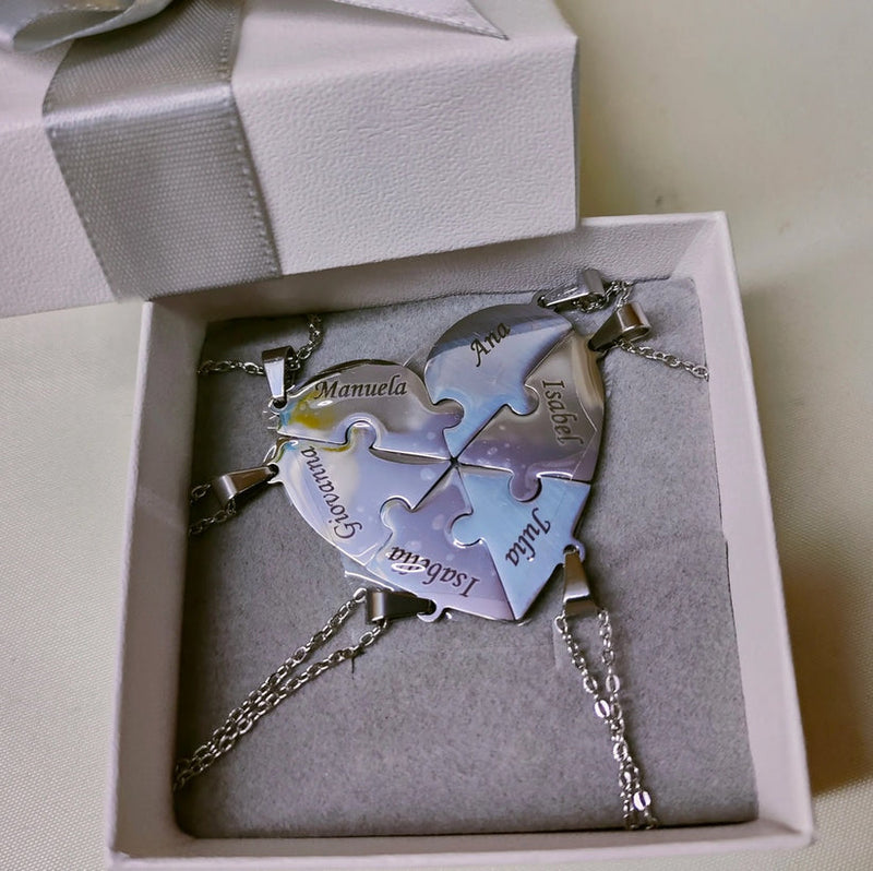 Colar Minhas Metades Personalizável - Aço Inoxidável - Gravação a Laser - Até 50% Off - Oferta Especial Esquenta Black Friday! 🔥