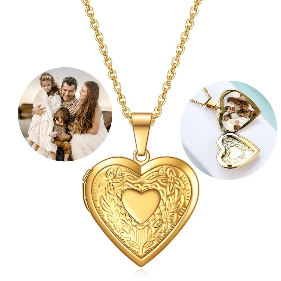 Colar Eterna Recordação - Personalizável - Aço Inoxidável - Folheado a Ouro | Oferta Especial de Natal 🎄