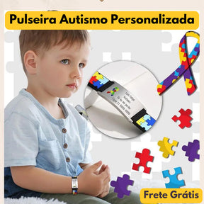 Pulseira Autismo de Identificação Personalizável | Coração Seguro ♥ Oferta Especial 50% OFF + Frete Grátis Somente Hoje!