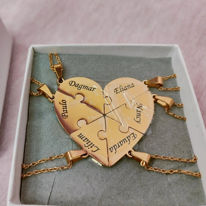 Colar Minhas Metades Personalizável - Aço Inoxidável - Gravação a Laser - Até 50% Off - Oferta Especial! 🔥