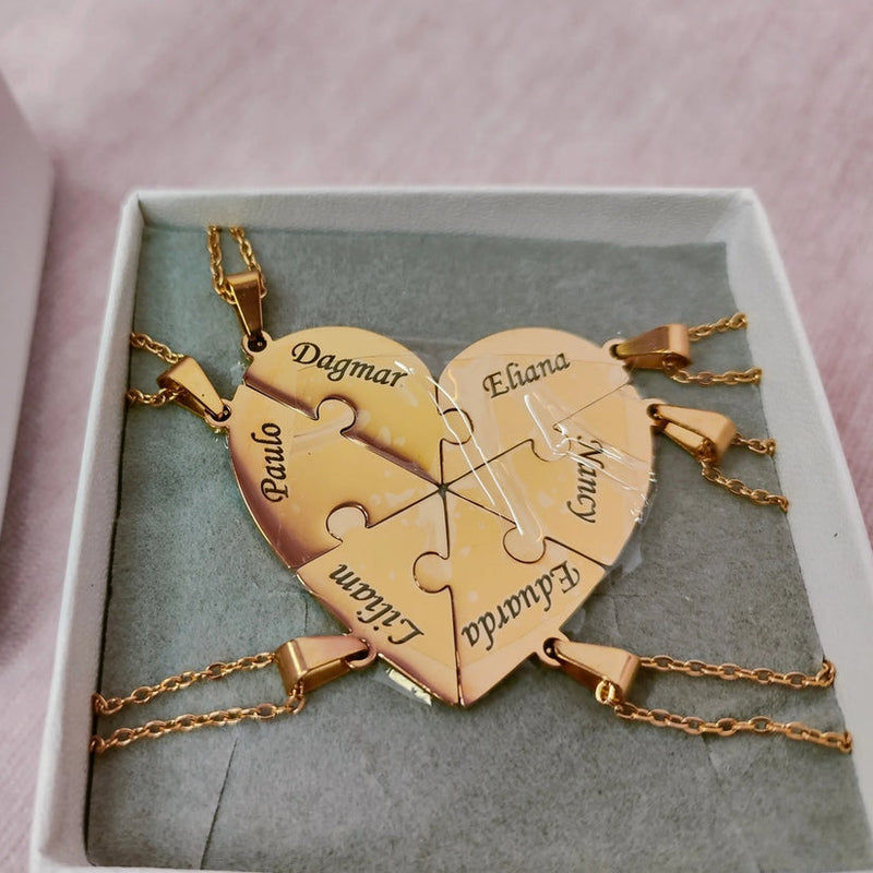 Colar Minhas Metades Personalizável - Aço Inoxidável - Gravação a Laser - Até 50% Off - Oferta Especial Esquenta Black Friday! 🔥