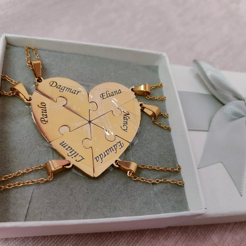 Colar Minhas Metades Personalizável - Aço Inoxidável - Gravação a Laser - Até 50% Off - Oferta Especial Esquenta Black Friday! 🔥