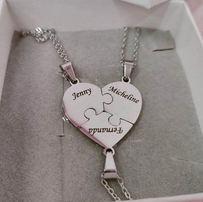 Colar Minhas Metades Personalizável - Aço Inoxidável - Gravação a Laser - Até 50% Off - Oferta Especial Esquenta Black Friday! 🔥