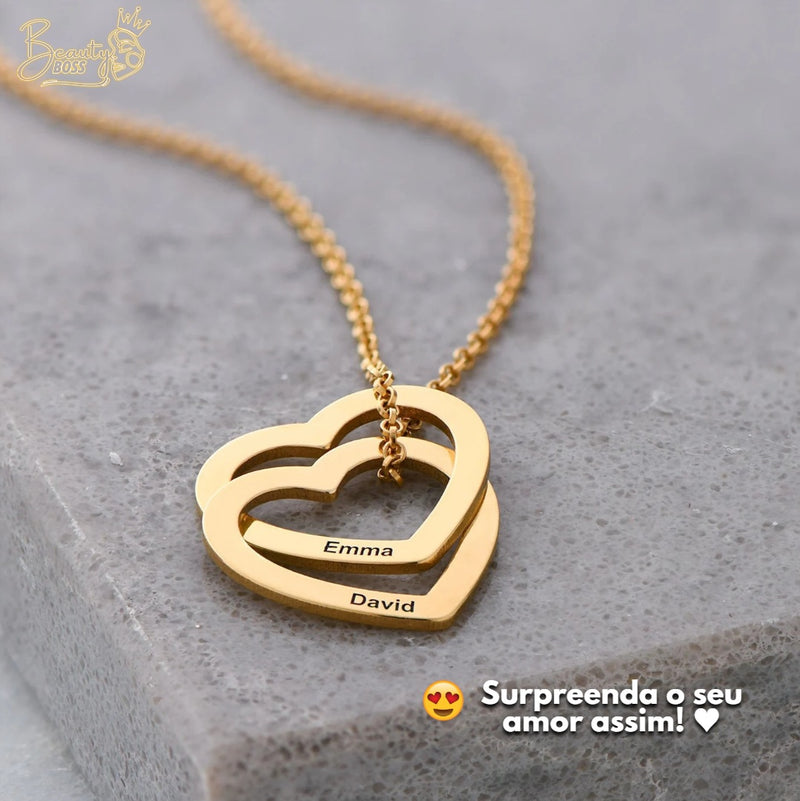 Colar Corações Personalizável - Gravação a Laser | Oferta Especial Dia Dos Namorados! ♥
