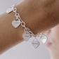 Pulseira Corações da Vida - Personalizável - Gravação a Laser - Aço Inoxidável | Oferta Especial! ♥