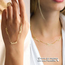 Colar Amor Eterno Personalizável - Minha Família - Corte a Laser - Banhado a ouro