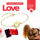 Pulseira Corações Entrelaçados Personalizável - Gravação a Laser | Oferta Especial Dia Dos Namorados! ♥