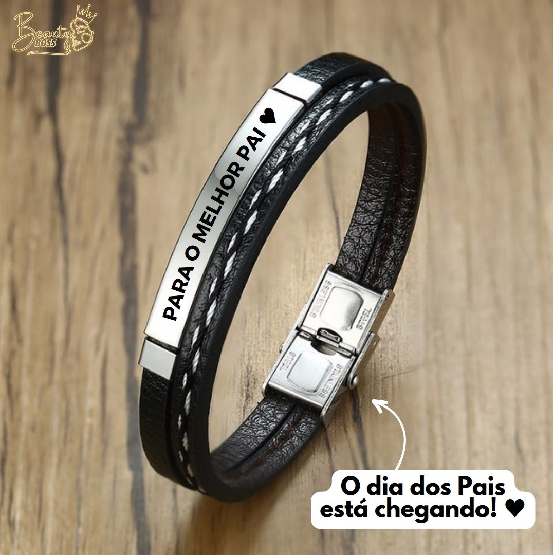 Pulseira "Para o Meu Pai" - Dia Dos Pais + Aço Inox | Oferta especial 50% off + Frete Grátis somente hoje!