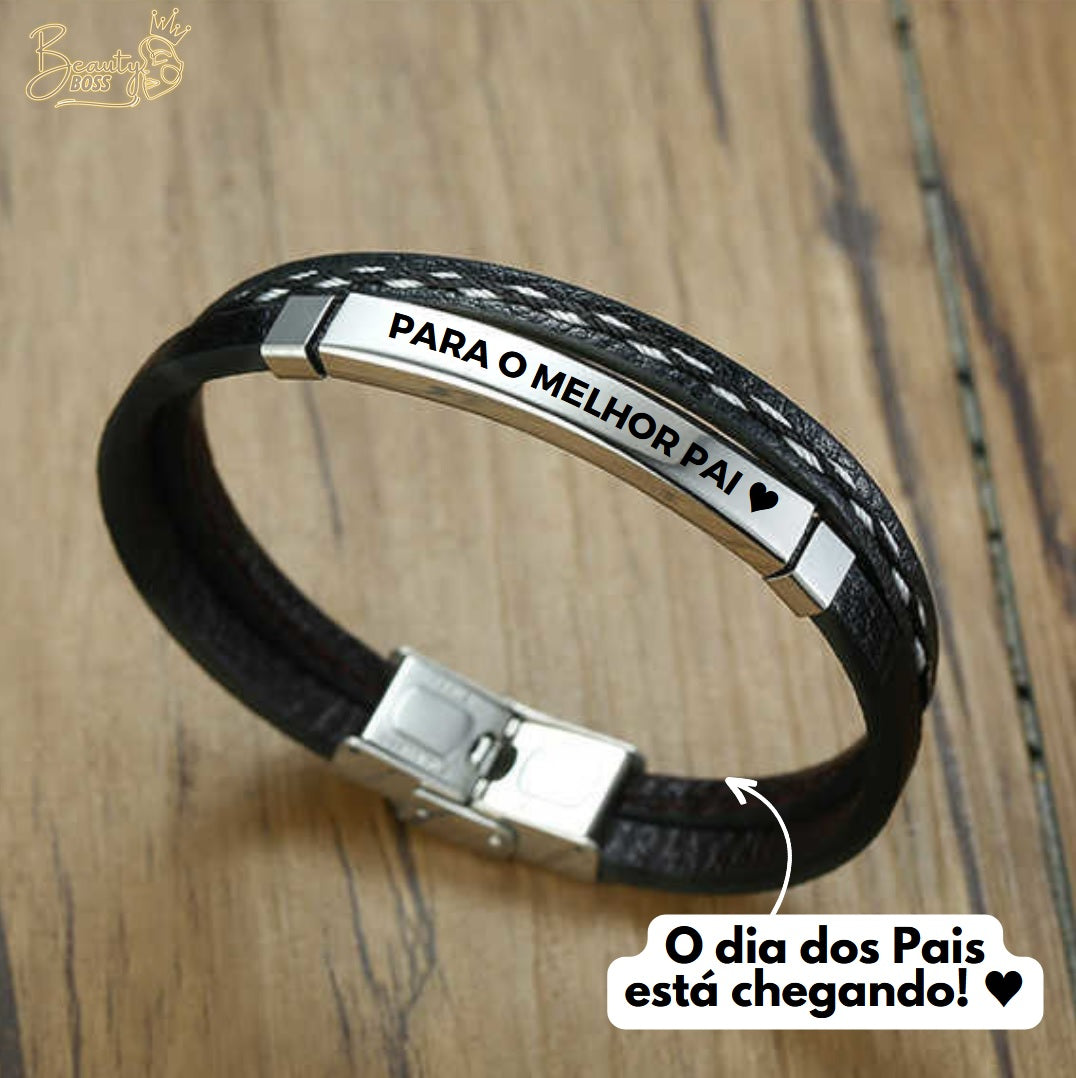 Pulseira "Para o Meu Pai" - Dia Dos Pais + Aço Inox | Oferta especial 50% off + Frete Grátis somente hoje!