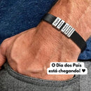 Pulseira Personalizada - Couro + Aço Inox - Gravação a laser - Oferta especial 50% off + Frete Grátis somente hoje!