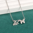 Colar Personalizado | Borboleta da Vida - Aço Inoxidável - Folheado a Ouro - Corte a Laser.