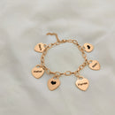 Pulseira Corações da Vida - Personalizável - Gravação a Laser - Aço Inoxidável | Oferta Especial! ♥