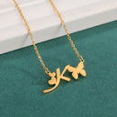 Colar Personalizado | Borboleta da Vida - Aço Inoxidável - Folheado a Ouro - Corte a Laser.