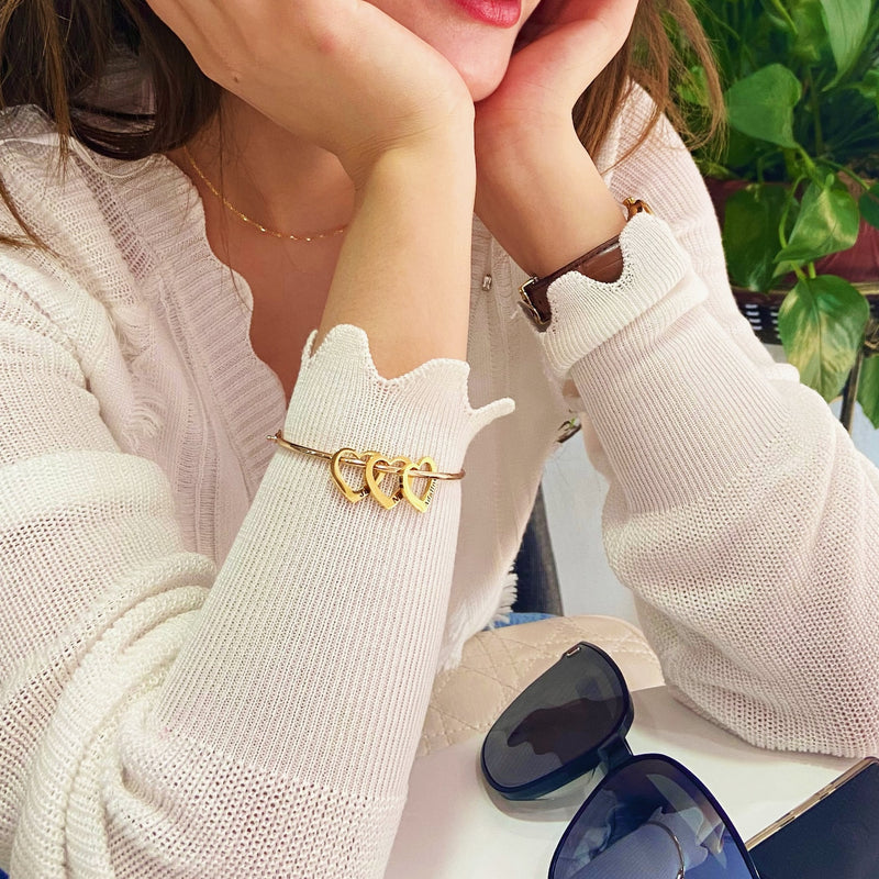 Pulseira Meus Corações - Personalizável | Gravação a Laser - Grave os Nomes da sua Família! ♥