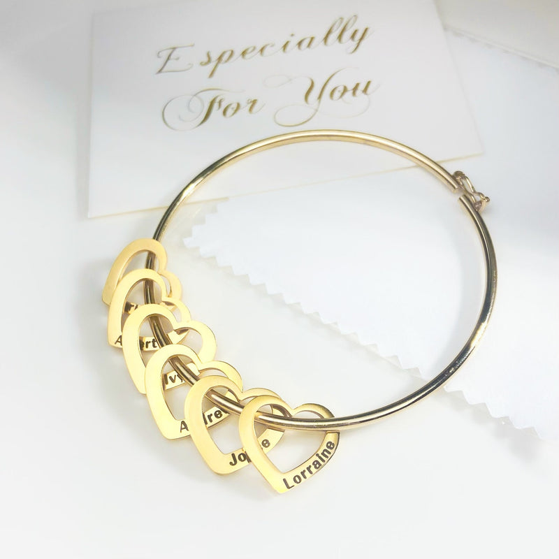 Pulseira Meus Corações - Personalizável | Gravação a Laser - Grave os Nomes da sua Família! ♥